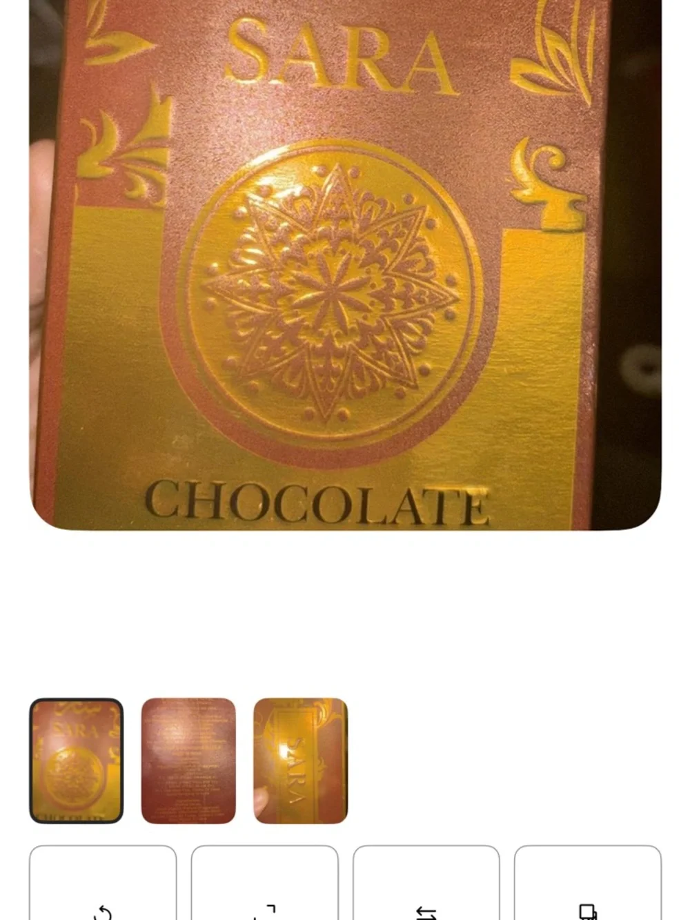 Sara Gold and Copper Chocolate Box Accent